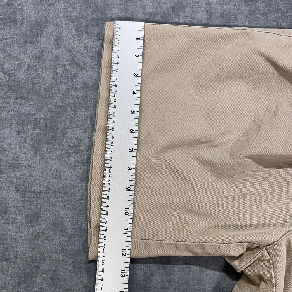 Vintage Polo Ralph Lauren Tyler Shorts Men 32 Khaki Pleated Chino Made in Mexico